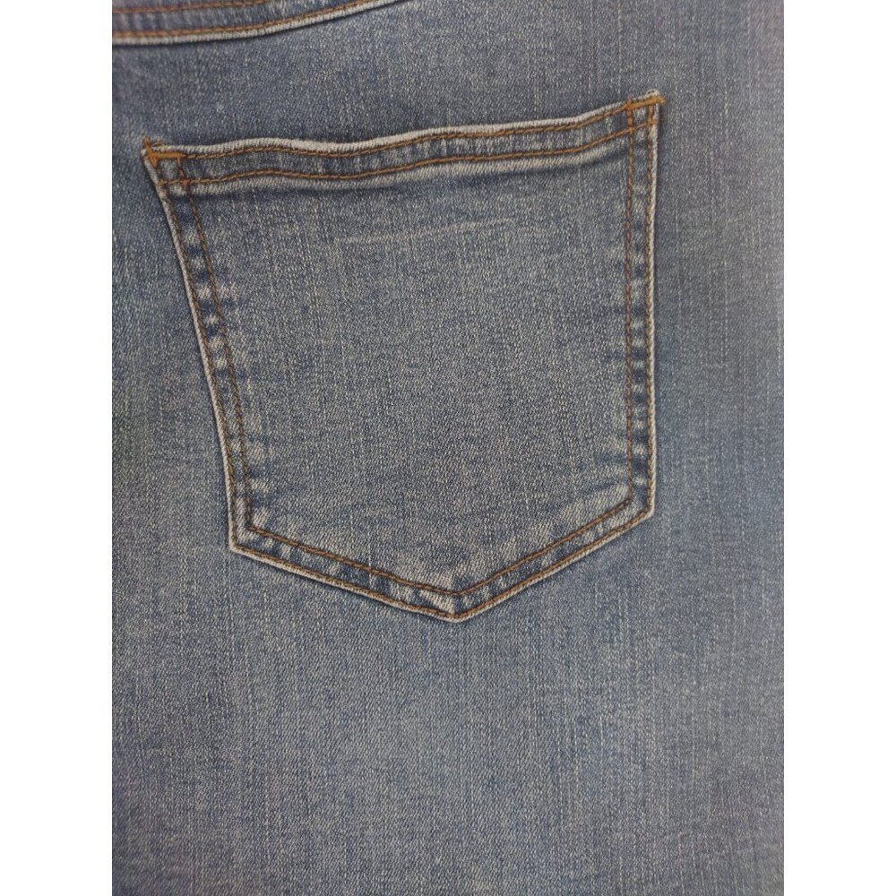 Revash vintage denim cotton mini skirt with frayed and distressed hem, size 7 . - Picture 3 of 8